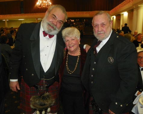 Tony Sumodi with Margaret and Jim Frost at Scottish Banquet
