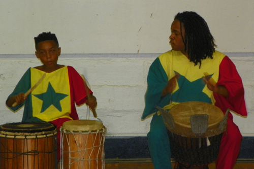 African Soul International Dance Troupe drummers