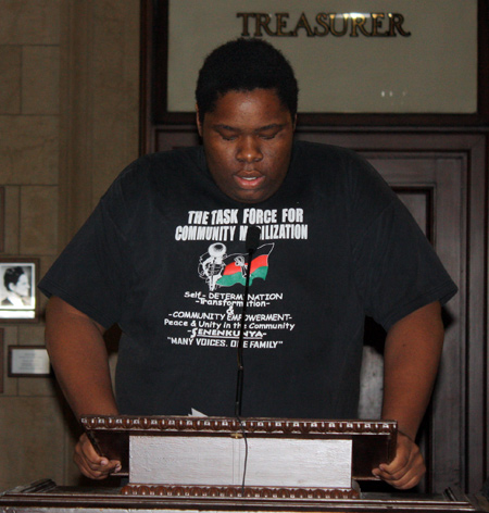 Community Reflection at Black History Month event at Cleveland City Hall