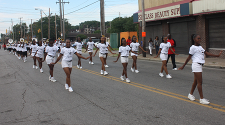 Shaw High School Marching Band from East Cleveland in Glenville Parade