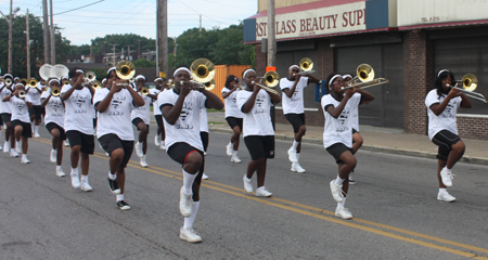 Shaw High School Marching Band from East Cleveland in Glenville Parade