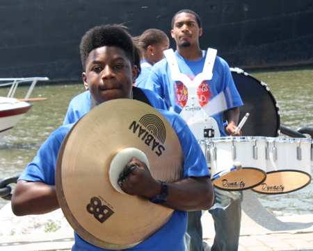 Cleveland Metropolitan School District drummers perform