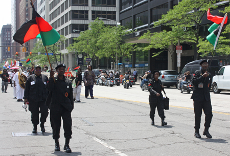 African Flags at African American Parade in Cleveland