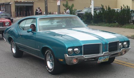 Car in Glenville parade