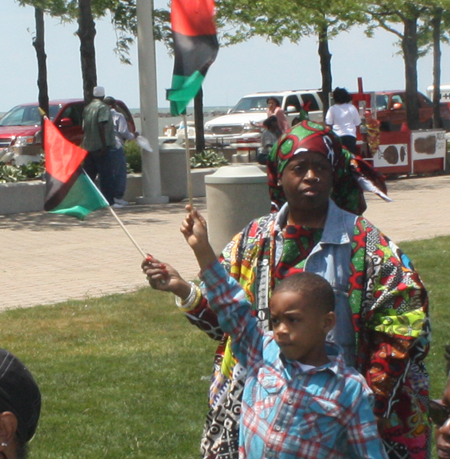 Boy with African Flag