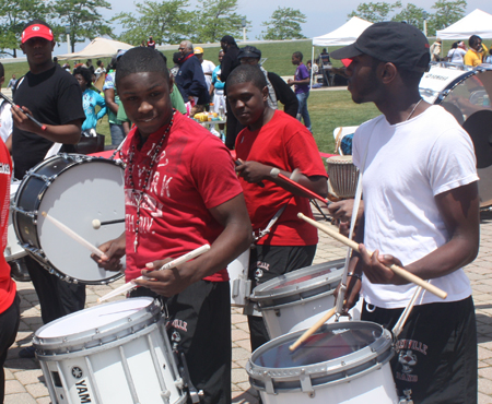 Glenville HS drummers