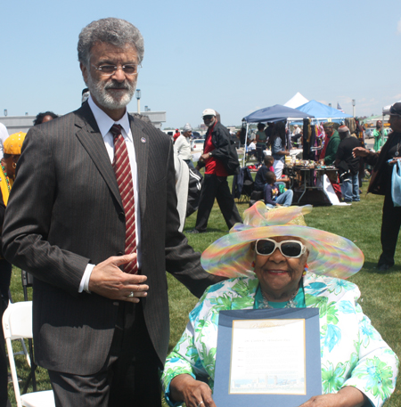 Mayor Frank Jackson and Thelma Woodson Phillips