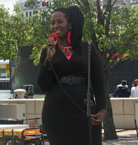 Singing the Our Father at African-American Festival in Cleveland