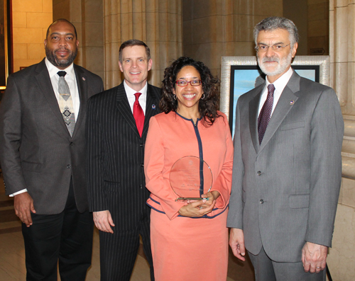 Blaine Griffin, Kevin Kelley, Margaret Bernstein and Mayor Frank Jackson