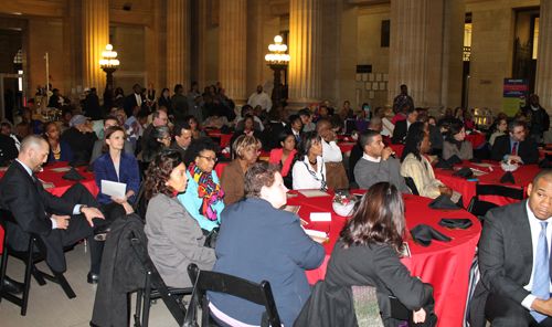 Crowd in the Rotunda for Black History Month