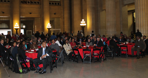 Crowd in the Rotunda for Black History Month