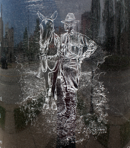 Colonel Charles Young monument in Cleveland - Buffalo Soldier