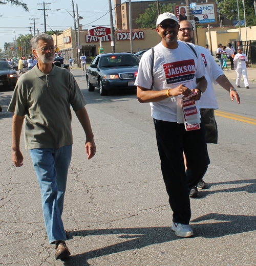 Mayor Frank Jackson marching