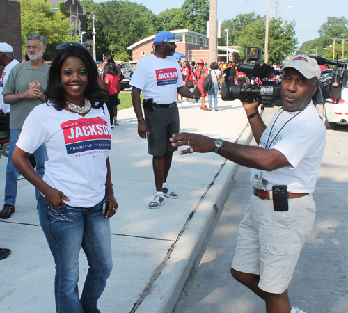 Chief Valarie McCall and TV20's Eddie Malone