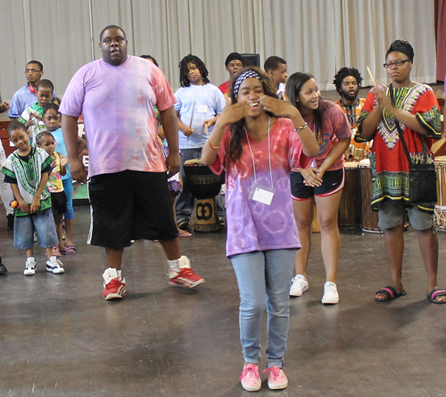 Peace in the Hood students African dance