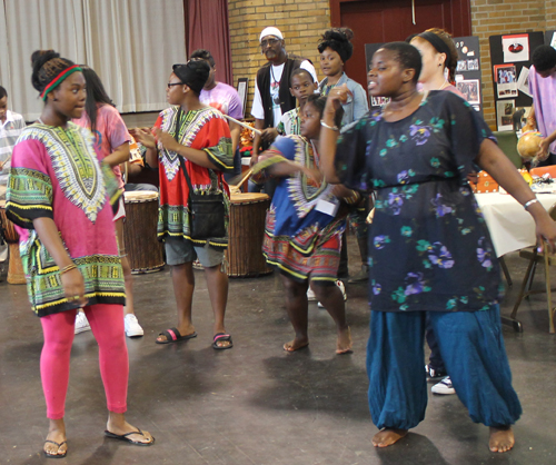 Peace in the Hood students African dance