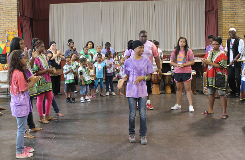 Peace in the Hood students African dance