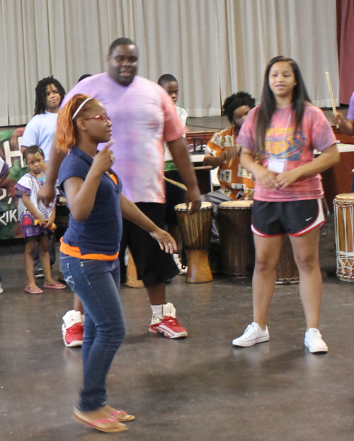 Peace in the Hood students African dance