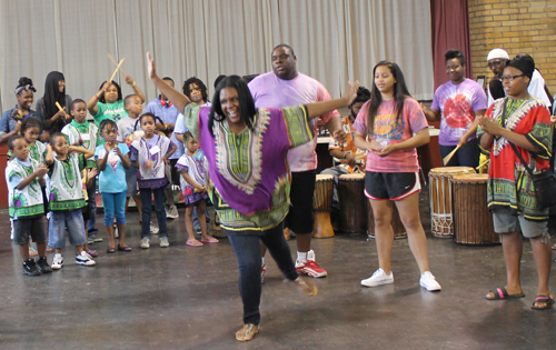 Peace in the Hood students African dance