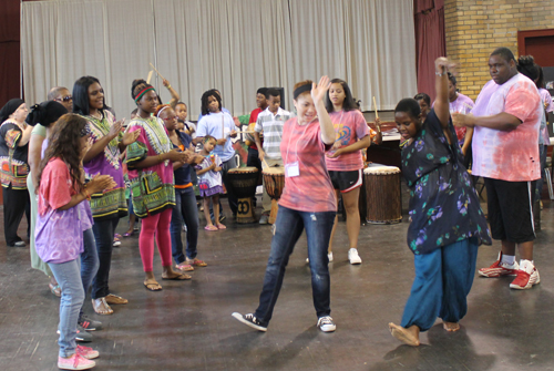 Peace in the Hood students African dance