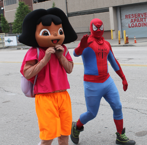 Dora the Explorer and Spiderman