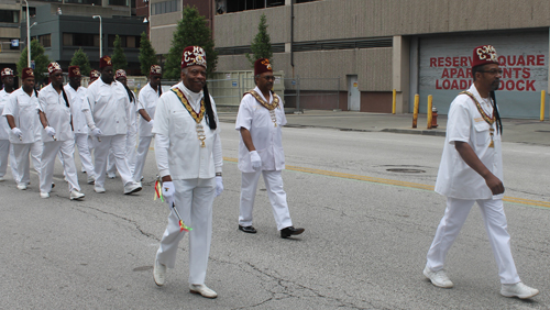 Lodge marchers at African-American parade