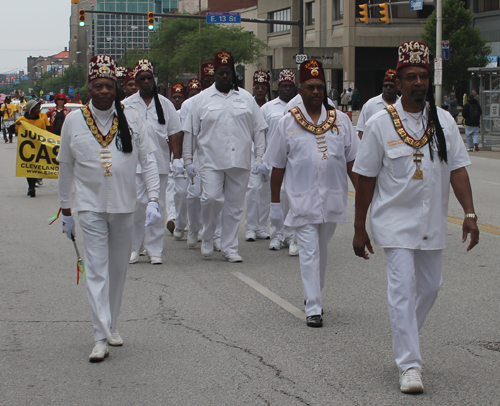Lodge marchers at African-American parade