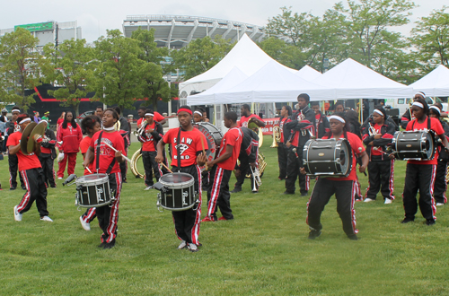 Shaw High School Marching Band performed at the African-American Unity Festival in Voinovich Park