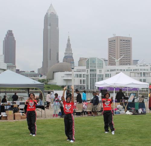 Shaw High School Marching Band performed at the African-American Unity Festival in Voinovich Park