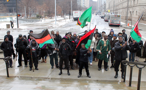 African-American flag raised over Cleveland City Hall