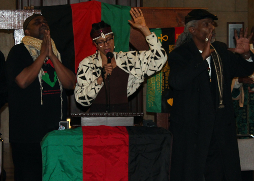 Afi-Nur, Anita Rose Banks and Steven E. Boyd of the Hue People 