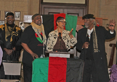 Afi-Nur, Anita Rose Banks and Steven E. Boyd of the Hue People 