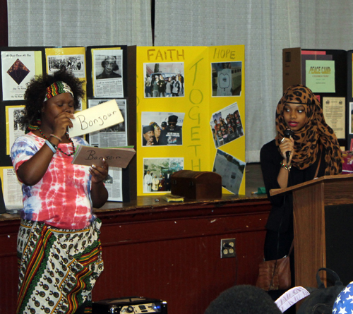 Foreign language demonstration at Peace Camp