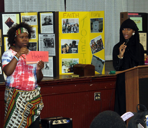 Foreign language demonstration at Peace Camp