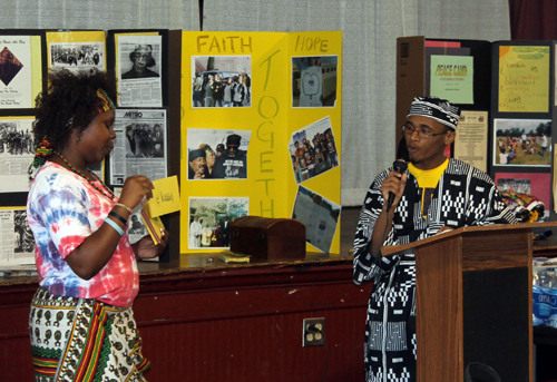 Foreign language demonstration at Peace Camp