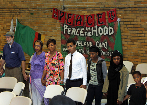 Unity Circle at Peace Camp in Cleveland