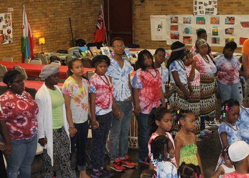 Unity Circle at Peace Camp in Cleveland