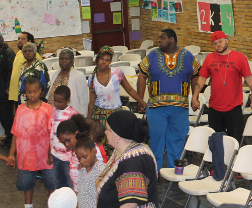 Unity Circle at Peace Camp in Cleveland