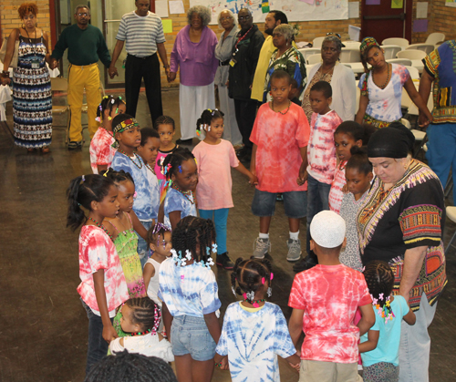 Unity Circle at Peace Camp in Cleveland