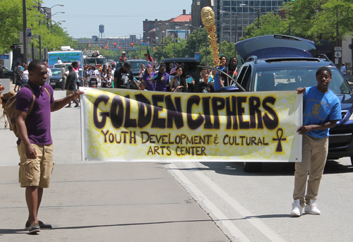 Golden Cipgers at African American Gardens at Cleveland African-American Heritage Umoja Parade