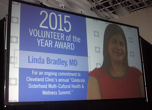 Linda Bradley, MD was given the 2015 Volunteer of the Year award