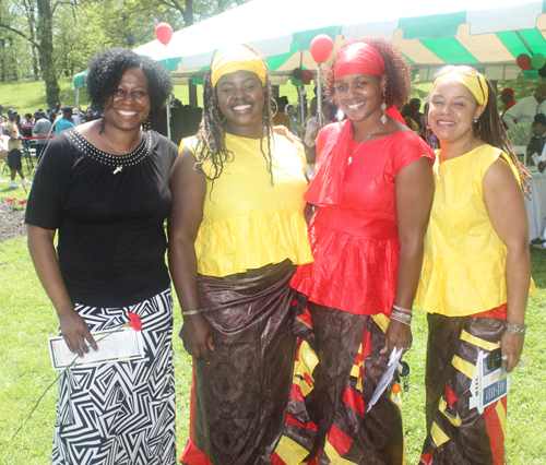 African drummers and dancers at African American Garden groundbreaking in Cleveland