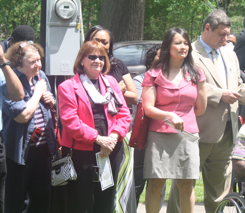 Cleveland Cultural Garden Federation representatives Anda Cook, Sheila Murphy-Crawford, Flora Mark and Pierre Bejjani