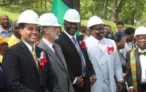 Groundbreaking at the Ceremony for Phase 1 of the African American Cultural Garden in Cleveland 