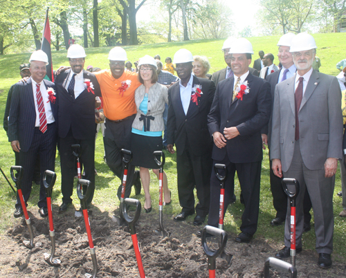 Groundbreaking at the Ceremony for Phase 1 of the African American Cultural Garden in Cleveland 