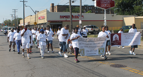 Marching in the 38th annual Glenville Community Parade