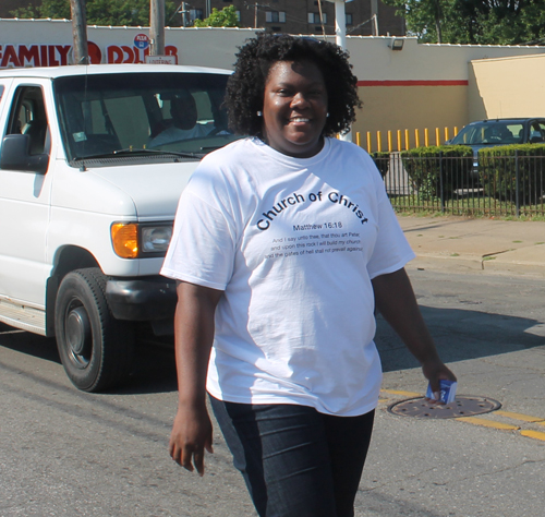 Marching in the 38th annual Glenville Community Parade