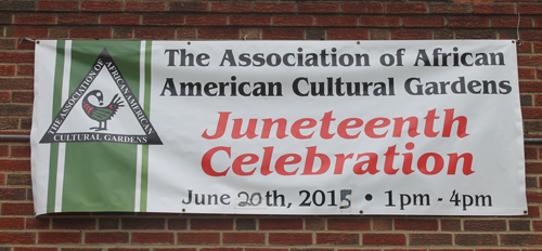 Banner for Juenteenth by African-American Cultural Garden