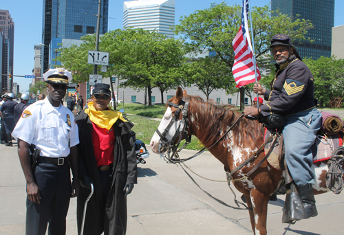 Cleveland Chief of Police Calvin Williams and Buffalo Soldiers