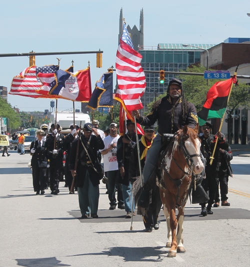 Buffalo Soldier at Cleveland Umoja Parade